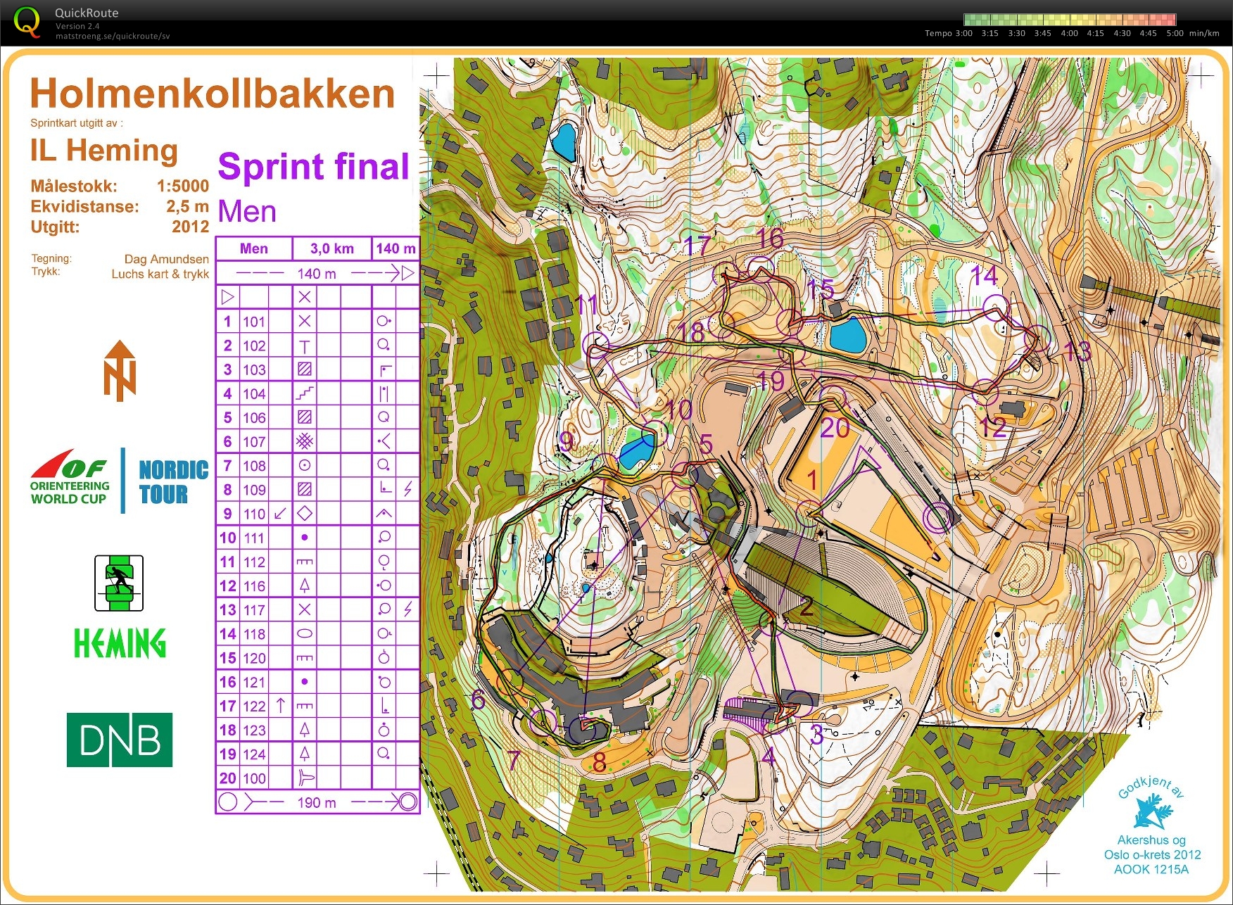 Nordic Orienteering Tour, deltävling 1, final, World Cup (01/09/2012)