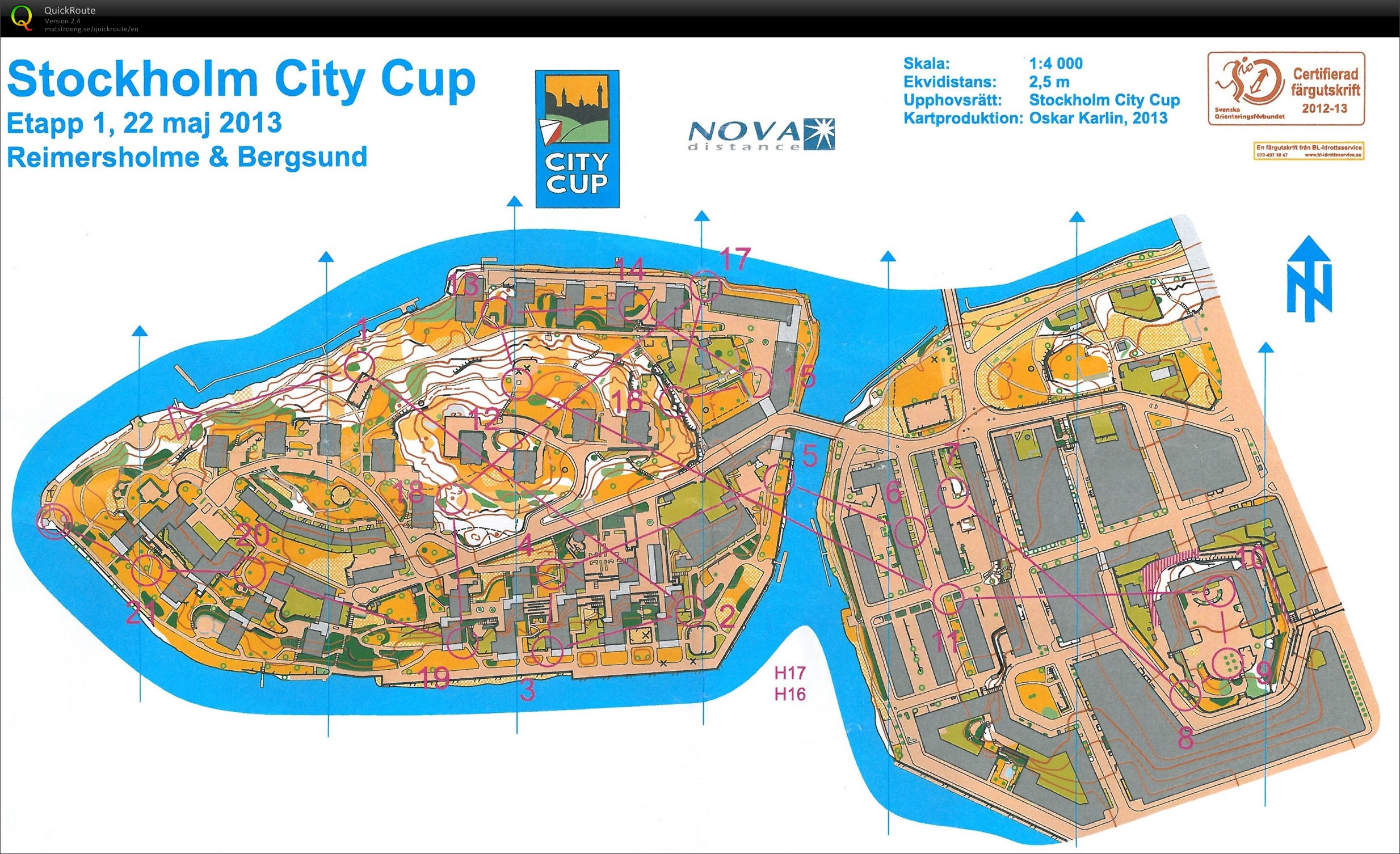 Stockholm City Cup, etapp 1 (2013-05-22)