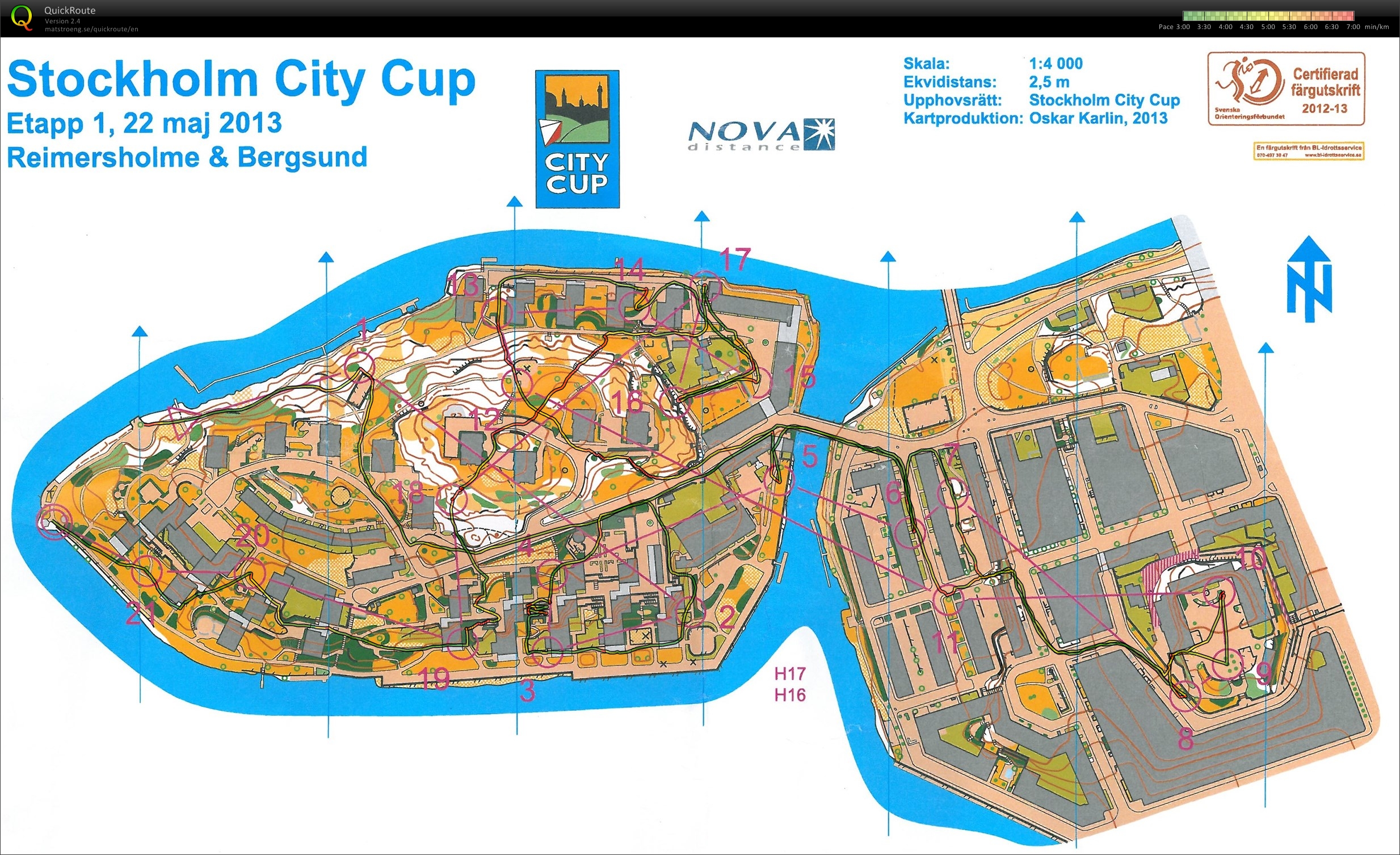 Stockholm City Cup, etapp 1 (22.05.2013)
