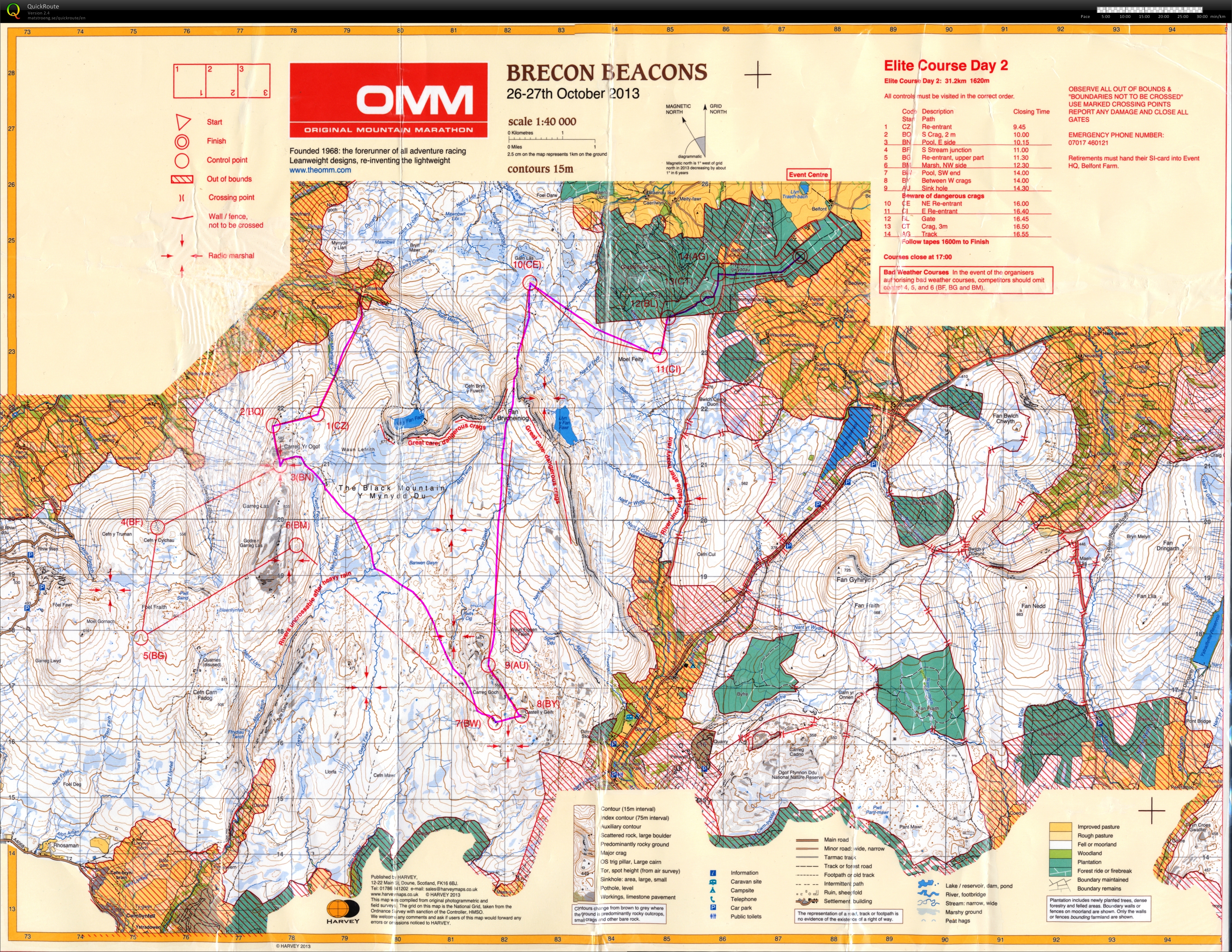 The Original Mountain Marathon, dag 2 (27-10-2013)