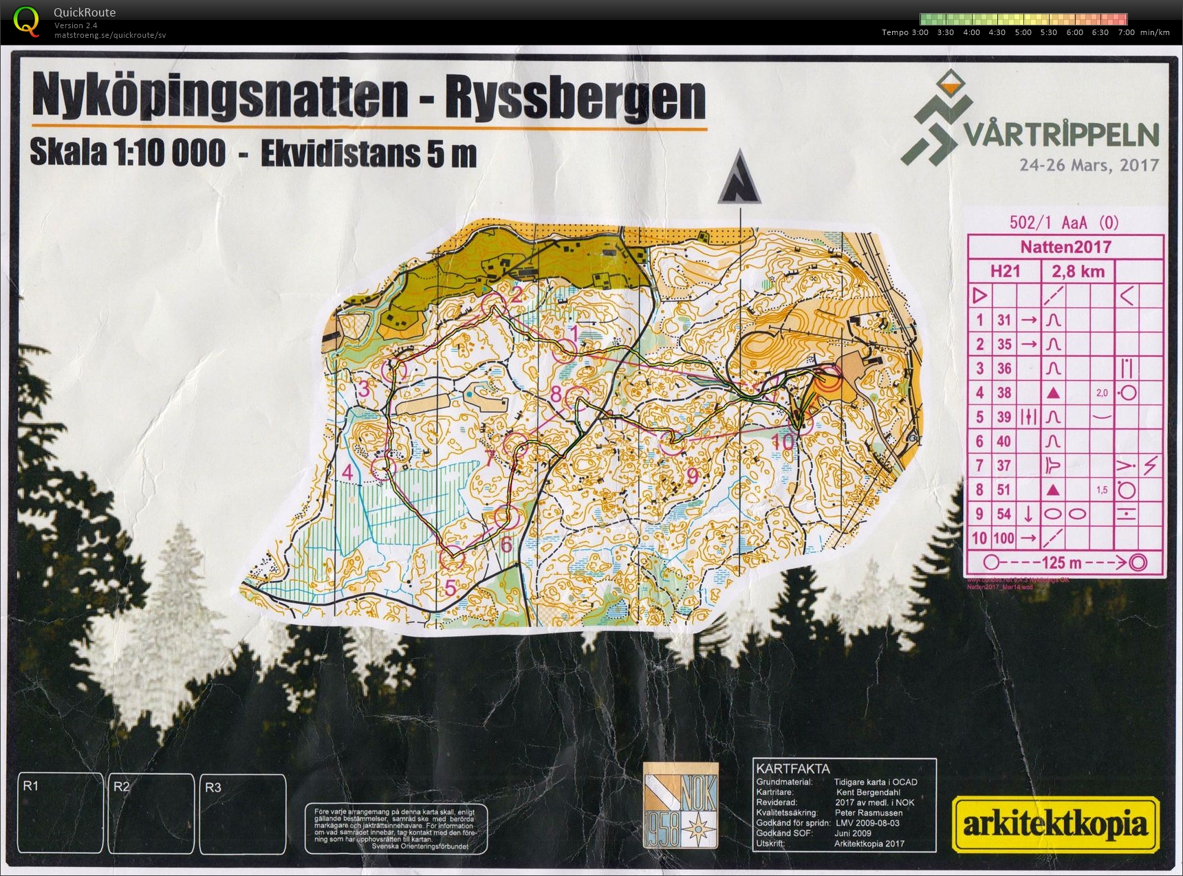 Nyköpingsnatten, slinga 1 (24/03/2017)