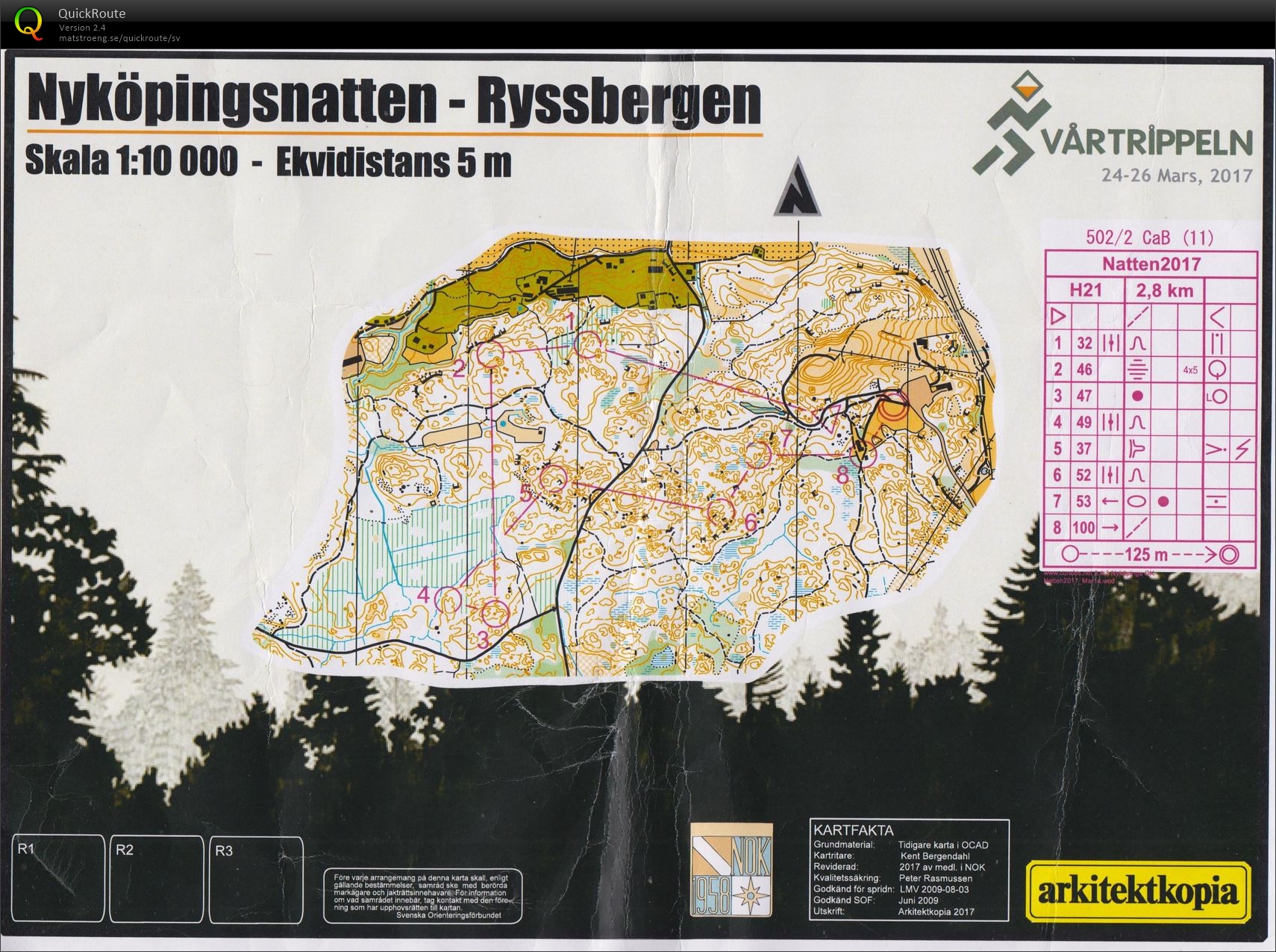 Nyköpingsnatten, slinga 2 (2017-03-24)