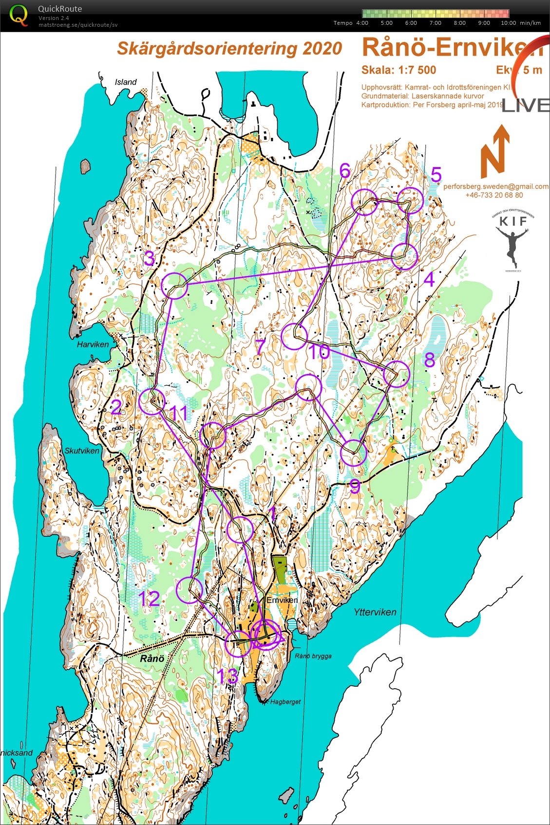 Rånö Skärgårdsorientering: Juni (21.06.2020)