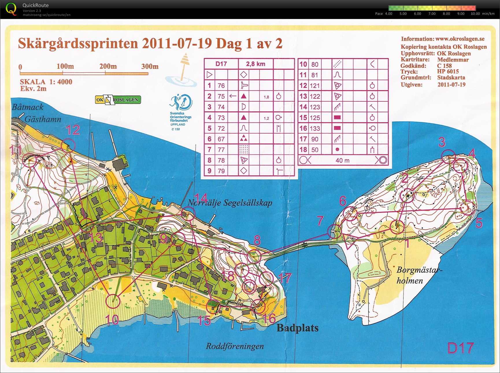 Skärgårdssprinten E1 (19/07/2011)