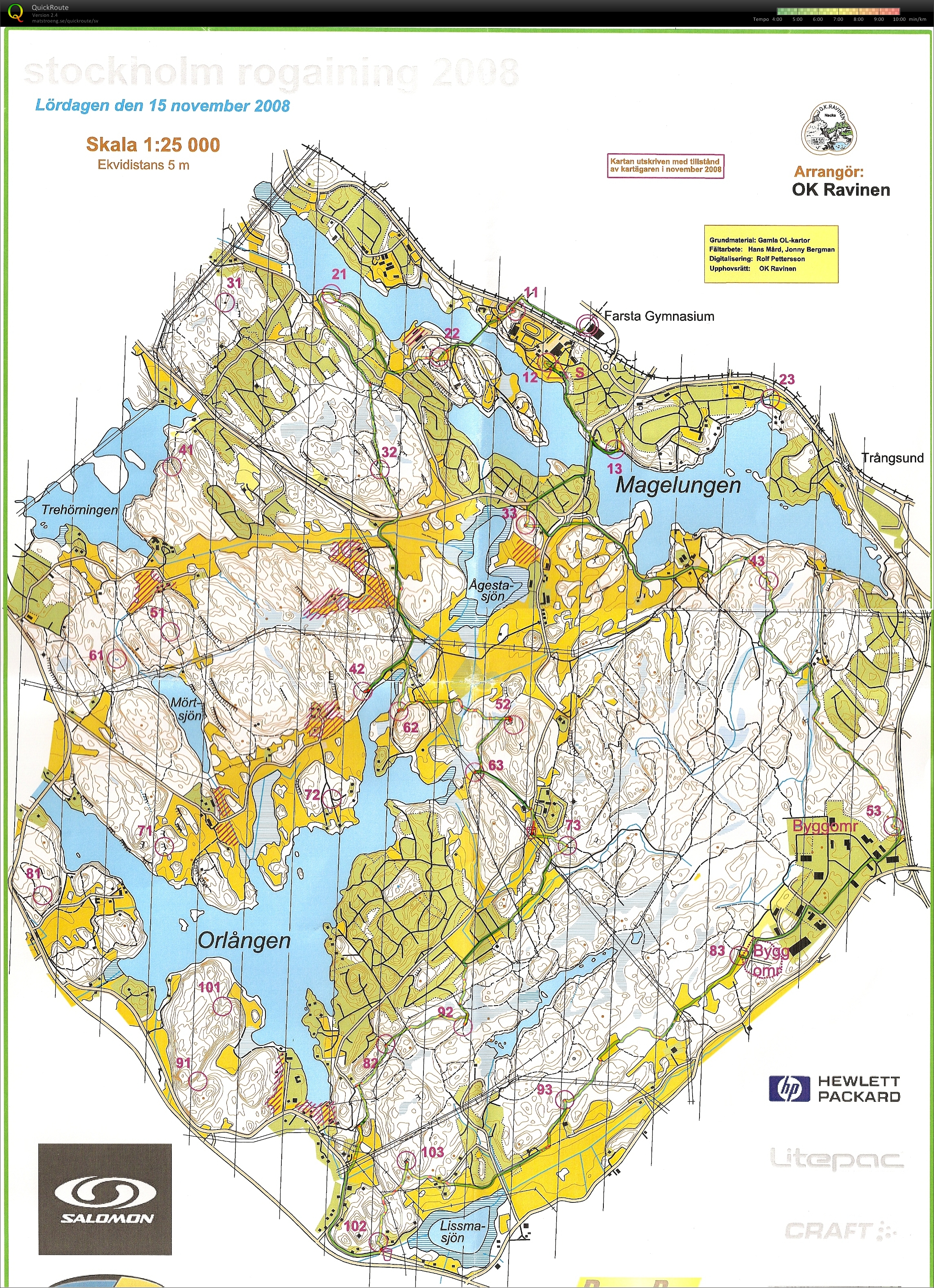 Stockholm Rogaining (15/11/2008)